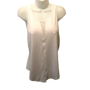 Zyia Active Effortless White Long Tank Size XXL Yoga Work Out  Performance